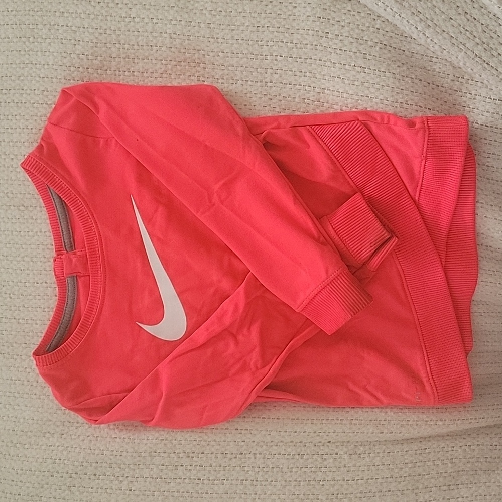 Nike hot pink dri-fit long sleeve 18-24m